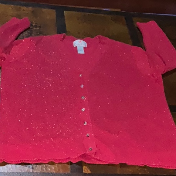 Quacker Factory Metallic Long Sleeve Button Up V Neck Cardigan Size 1X - Picture 3 of 12